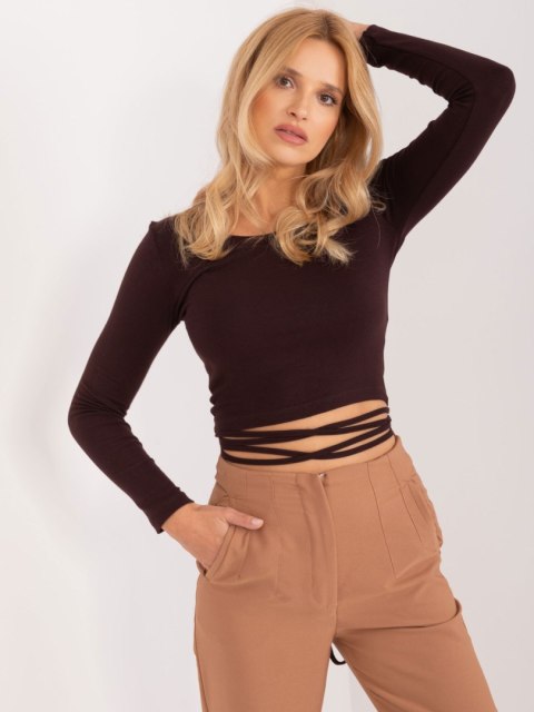 Bluzka EM-BZ-782.95 ciemny brązowy Bluzka EM-BZ-782.95 ciemny brązowy