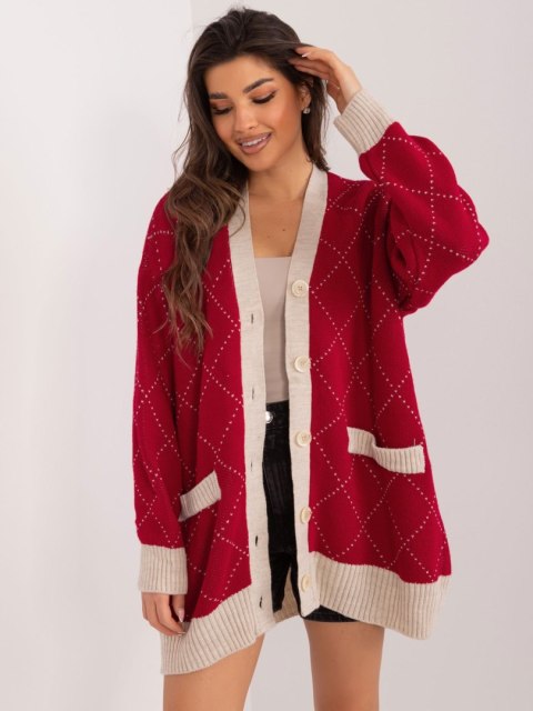 Sweter BA-SW-0258.19 bordowy Sweter BA-SW-0258.19 bordowy