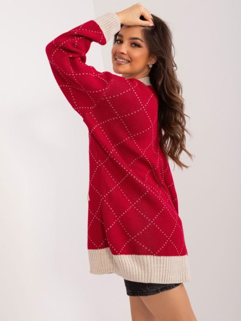 Sweter BA-SW-0258.19 bordowy Sweter BA-SW-0258.19 bordowy