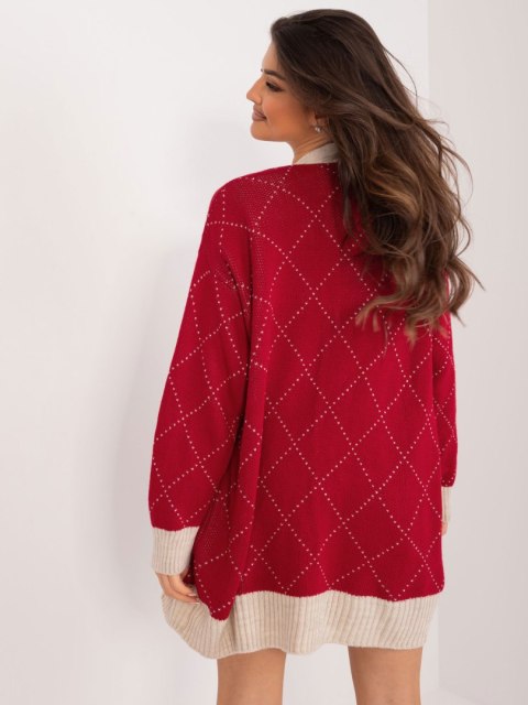 Sweter BA-SW-0258.19 bordowy Sweter BA-SW-0258.19 bordowy