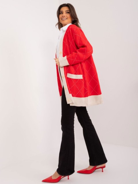 Sweter BA-SW-0258.19 czerwony Sweter BA-SW-0258.19 czerwony