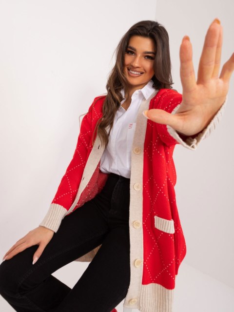 Sweter BA-SW-0258.19 czerwony Sweter BA-SW-0258.19 czerwony