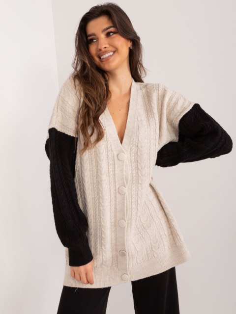 Sweter BA-SW-0549.32 czarno-beżowy Sweter BA-SW-0549.32 czarno-beżowy