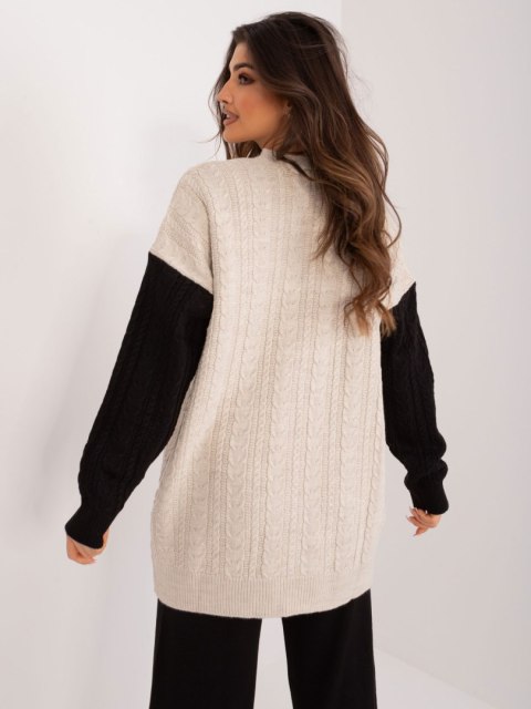 Sweter BA-SW-0549.32 czarno-beżowy Sweter BA-SW-0549.32 czarno-beżowy