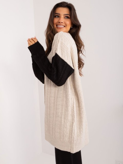 Sweter BA-SW-0549.32 czarno-beżowy Sweter BA-SW-0549.32 czarno-beżowy