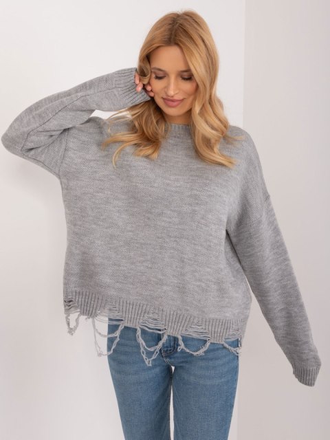 Sweter BA-SW-0559.26 szary Sweter BA-SW-0559.26 szary
