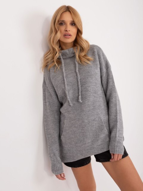 Sweter BA-SW-0593.22 szary Sweter BA-SW-0593.22 szary