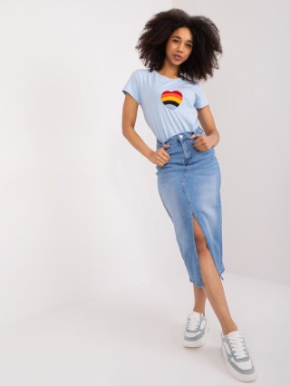 Bluzka RV-BZ-9633.05X jasny niebieski L/XL