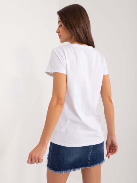 T-shirt RV-TS-9667.19 biało-granatowy L/XL T-shirt RV-TS-9667.19 biało-granatowy L/XL