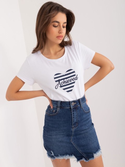 T-shirt RV-TS-9667.19 biało-granatowy L/XL T-shirt RV-TS-9667.19 biało-granatowy L/XL