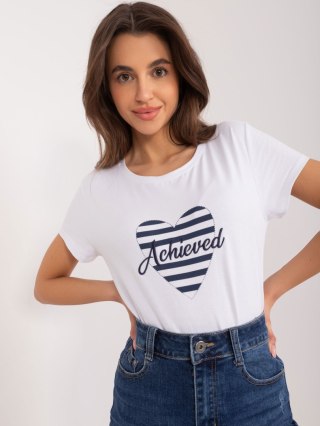 T-shirt RV-TS-9667.19 biało-granatowy S/M