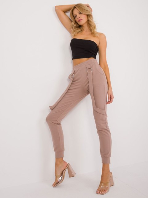 Spodnie dresowe RV-DR-9629.82 ciemny bezowy S/M Spodnie dresowe RV-DR-9629.82 ciemny bezowy S/M
