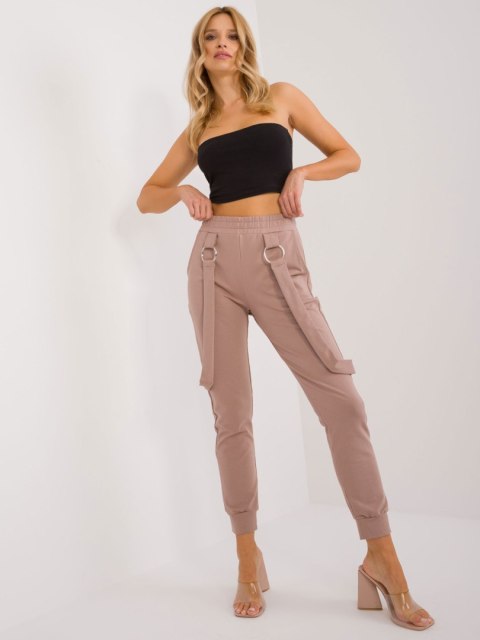 Spodnie dresowe RV-DR-9629.82 ciemny bezowy S/M Spodnie dresowe RV-DR-9629.82 ciemny bezowy S/M