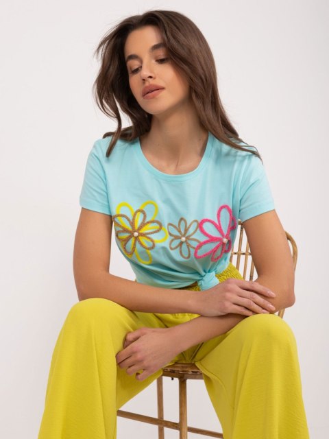 T-shirt RV-TS-9648.98 mietowy L/XL T-shirt RV-TS-9648.98 mietowy L/XL