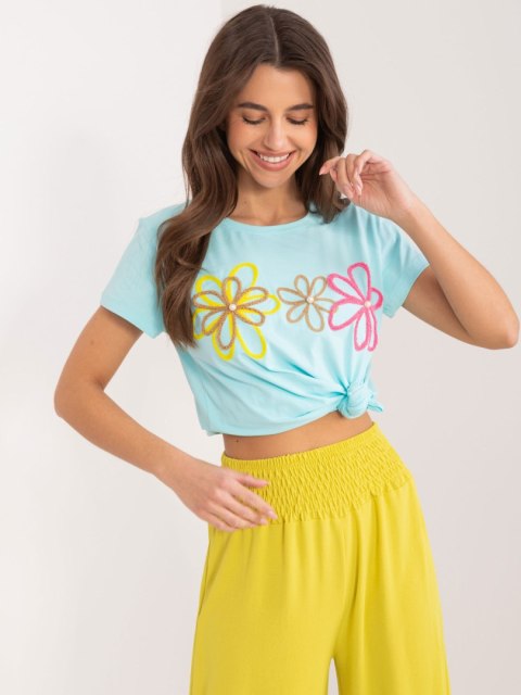 T-shirt RV-TS-9648.98 mietowy S/M T-shirt RV-TS-9648.98 mietowy S/M