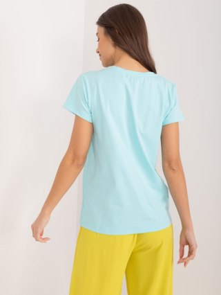 T-shirt RV-TS-9648.98 mietowy S/M