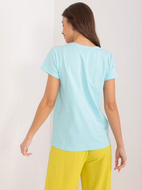T-shirt RV-TS-9648.98 mietowy S/M T-shirt RV-TS-9648.98 mietowy S/M