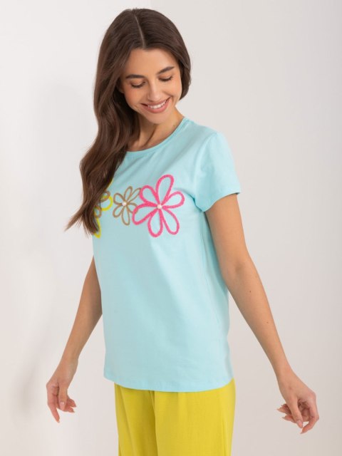 T-shirt RV-TS-9648.98 mietowy S/M T-shirt RV-TS-9648.98 mietowy S/M