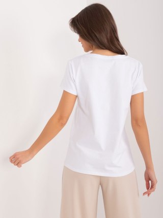 T-shirt RV-TS-9667.19 biało-beżowy S/M