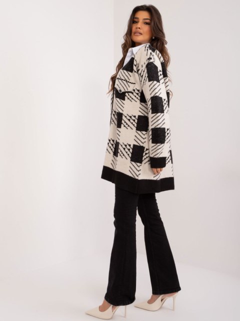 Sweter BA-SW-0538.29 czarno-beżowy Sweter BA-SW-0538.29 czarno-beżowy