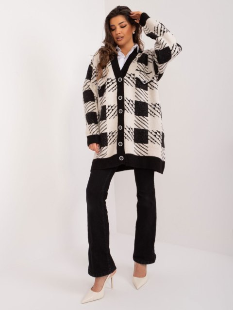 Sweter BA-SW-0538.29 czarno-beżowy Sweter BA-SW-0538.29 czarno-beżowy