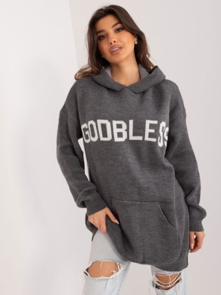 Sweter BA-SW-0563.02 ciemny szary