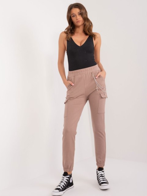 Spodnie dresowe RV-DR-9604.27 ciemny bezowy L/XL Spodnie dresowe RV-DR-9604.27 ciemny bezowy L/XL