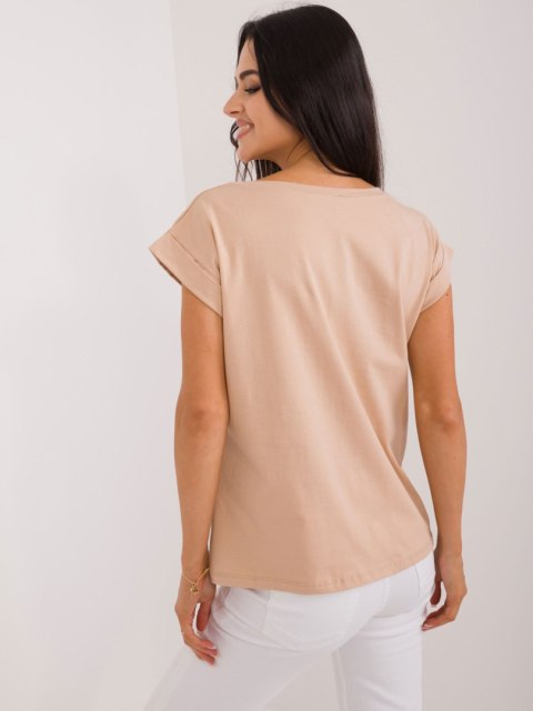 T-shirt RV-TS-4833.41X camelowy M T-shirt RV-TS-4833.41X camelowy M