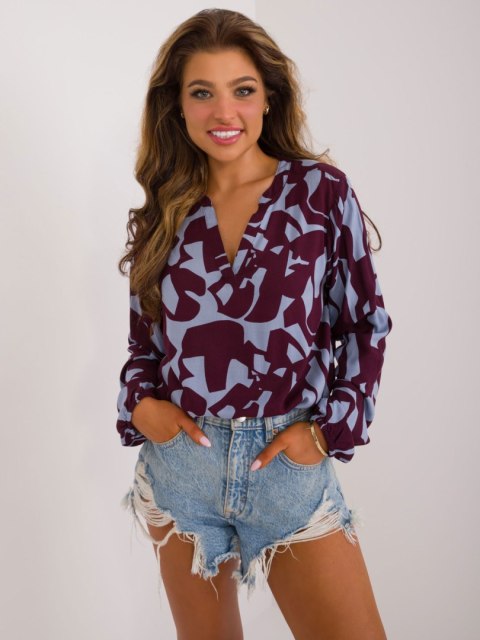 Bluzka D73771M11186A bordowy M