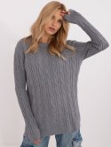 Sweter AT-SW-2343.88 ciemny szary