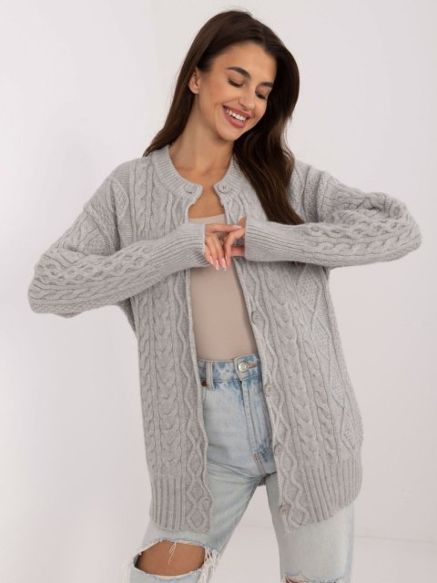 Sweter AT-SW-23525.21 szary Sweter AT-SW-23525.21 szary