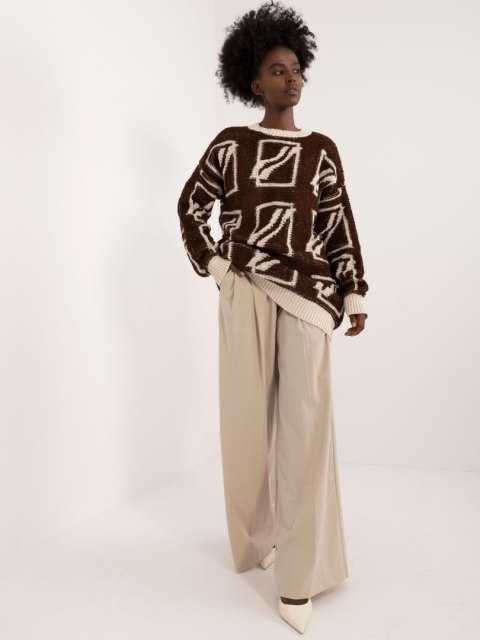 Sweter BA-SW-0277.02 ciemny brązowy Sweter BA-SW-0277.02 ciemny brązowy