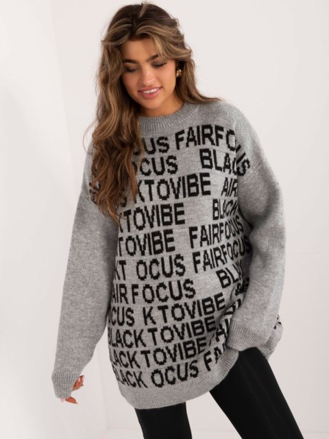 Sweter BA-SW-0546.07 szary Sweter BA-SW-0546.07 szary