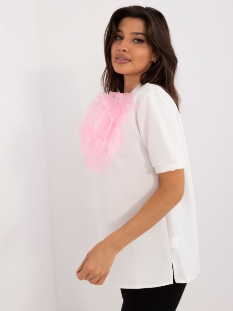 Bluzka LK-BZ-509686.92 biało-różowy L/XL Bluzka LK-BZ-509686.92 biało-różowy L/XL