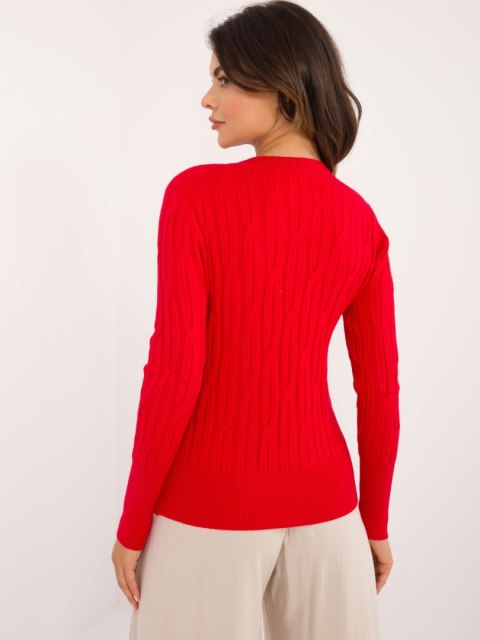 Sweter AT-SW-2338-2.61 ciemny czerwony Sweter AT-SW-2338-2.61 ciemny czerwony