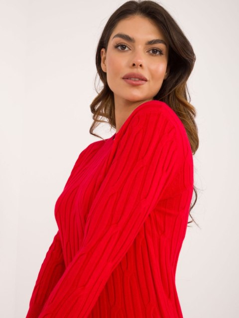 Sweter AT-SW-2338-2.61 ciemny czerwony Sweter AT-SW-2338-2.61 ciemny czerwony