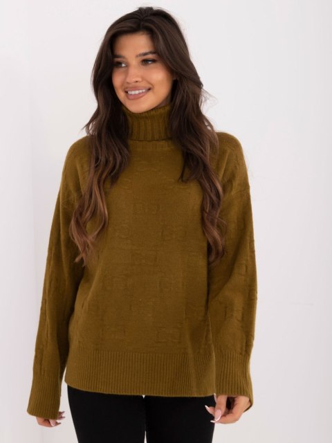 Sweter AT-SW-2342-1.35 oliwkowy Sweter AT-SW-2342-1.35 oliwkowy