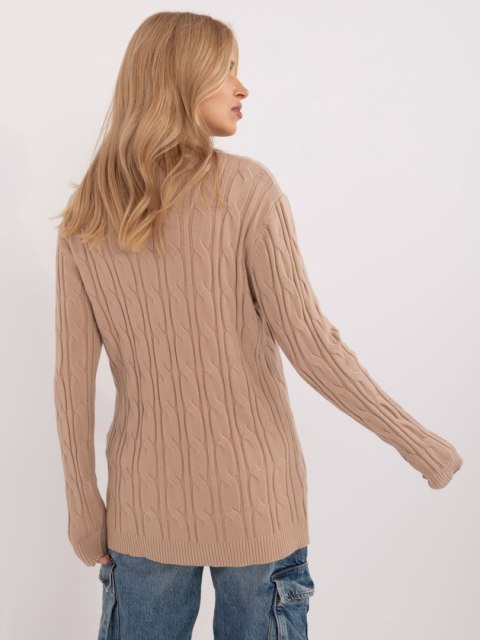 Sweter AT-SW-2343.88 camelowy Sweter AT-SW-2343.88 camelowy