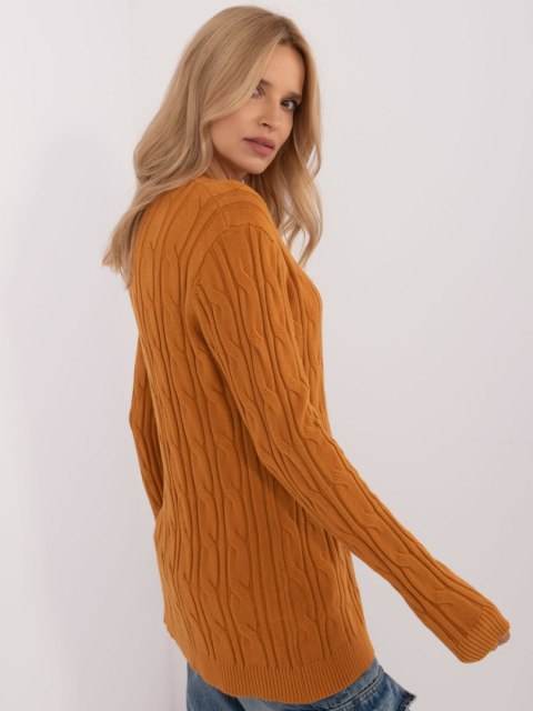 Sweter AT-SW-2343.88 ciemny żółty Sweter AT-SW-2343.88 ciemny żółty