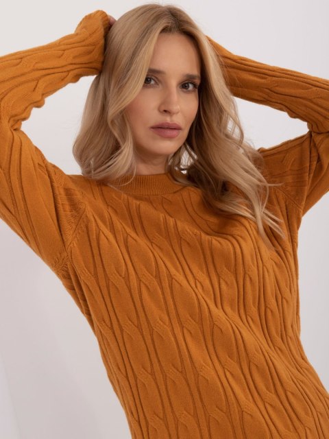Sweter AT-SW-2343.88 ciemny żółty Sweter AT-SW-2343.88 ciemny żółty