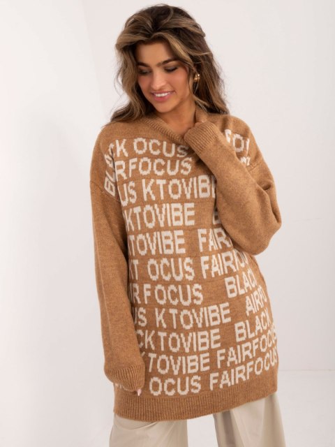 Sweter BA-SW-0546.07 camelowy Sweter BA-SW-0546.07 camelowy