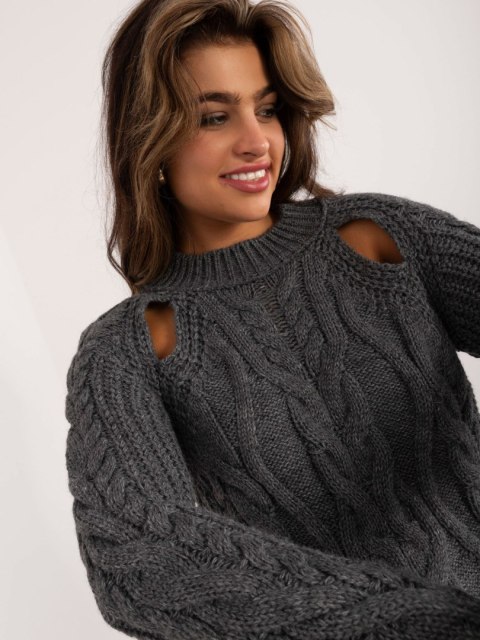 Sweter BA-SW-1560.19 ciemny szary Sweter BA-SW-1560.19 ciemny szary