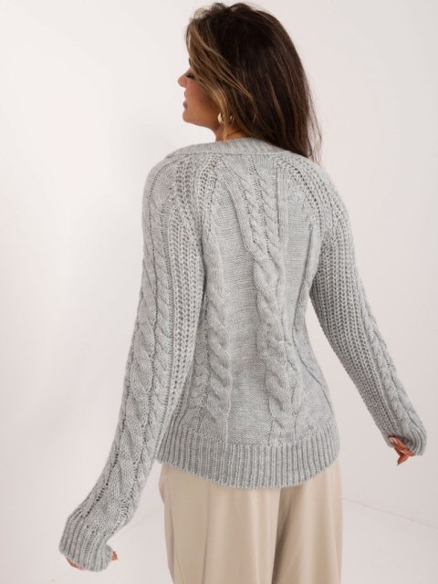 Sweter BA-SW-1560.19 szary Sweter BA-SW-1560.19 szary
