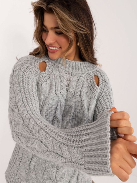 Sweter BA-SW-1560.19 szary Sweter BA-SW-1560.19 szary