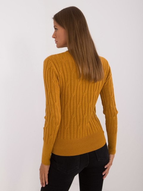 Sweter AT-SW-2338-2.00 ciemny żółty Sweter AT-SW-2338-2.00 ciemny żółty