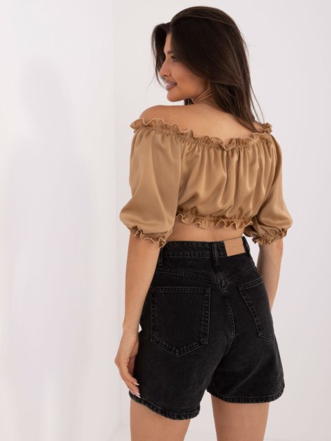 Bluzka LK-BZ-509746.61 camelowy Bluzka LK-BZ-509746.61 camelowy