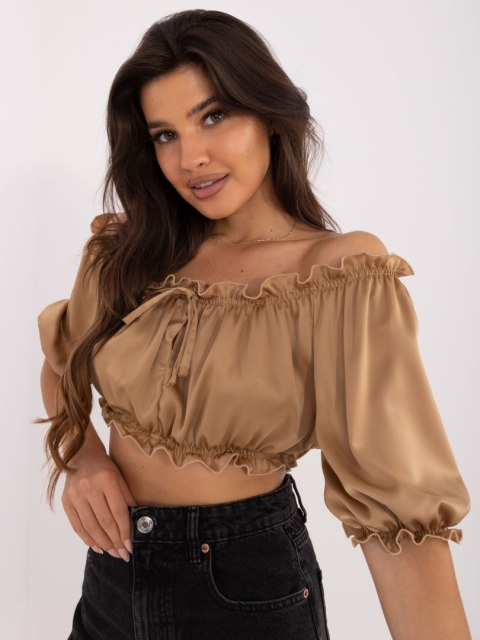 Bluzka LK-BZ-509746.61 camelowy Bluzka LK-BZ-509746.61 camelowy