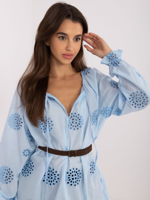Bluzka LK-BZ-509747.80 jasny niebieski L/XL Bluzka LK-BZ-509747.80 jasny niebieski L/XL