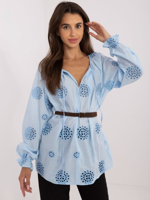 Bluzka LK-BZ-509747.80 jasny niebieski L/XL Bluzka LK-BZ-509747.80 jasny niebieski L/XL