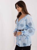 Bluzka LK-BZ-509747.80 jasny niebieski S/M